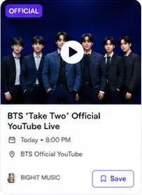 BTS ‘Take Two’ Official YouTube Live